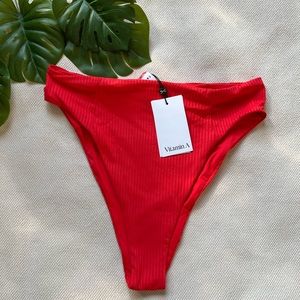 Vitamin A Red Bikini Bottom Size XL